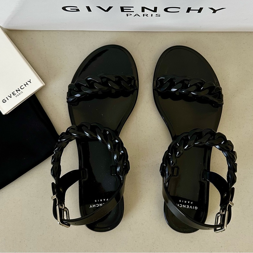 Givenchy Black Jelly Sandals